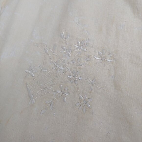 Vintage Girls Cape Embroidered Flower Scallop Stained Collectible Decor READ - Picture 7 of 16